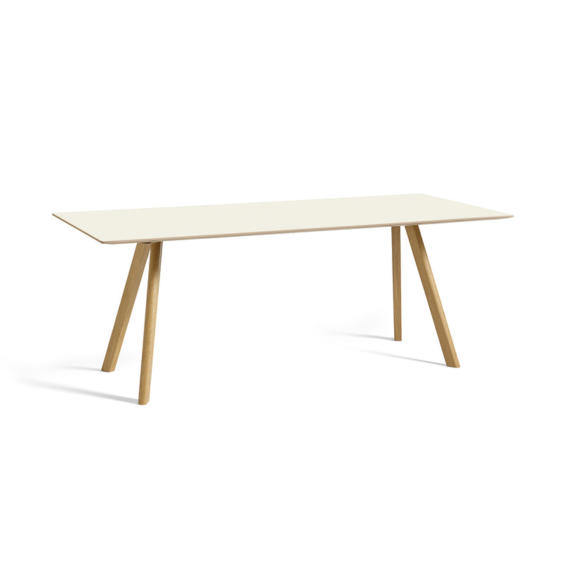 HAY - Copenhague CPH30 Esstisch | 200 x 90 cm / off white / Eiche lackiert