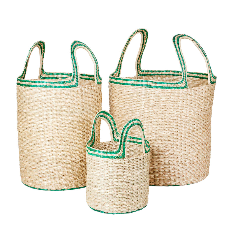 Broste Copenhagen - Lykke Korb | 3er-Set / jelly green