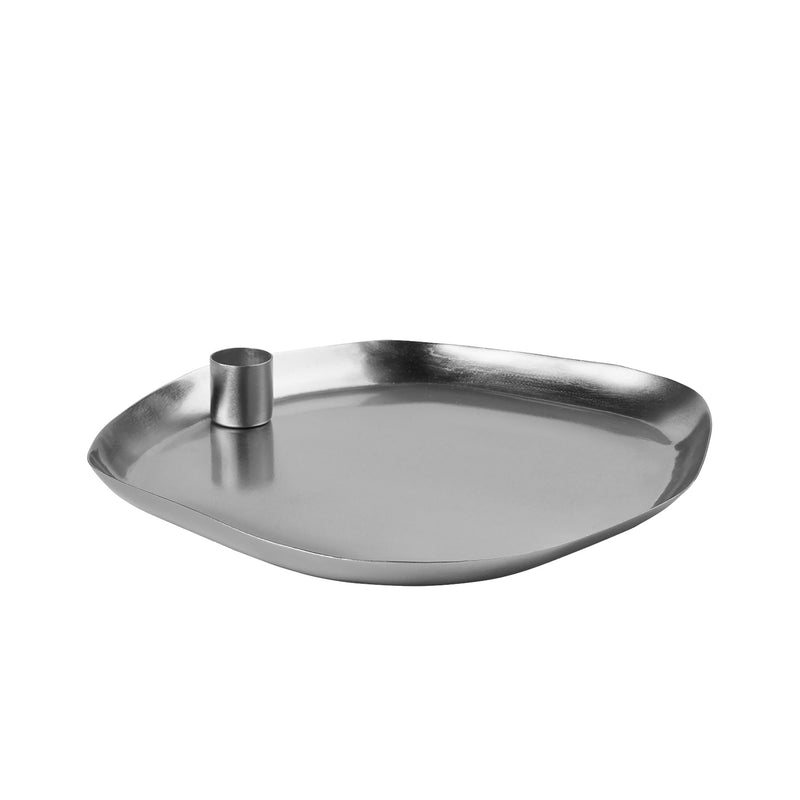 Broste Copenhagen - Mie Kerzentablett | 25 x 25 x 3 cm / silver finish