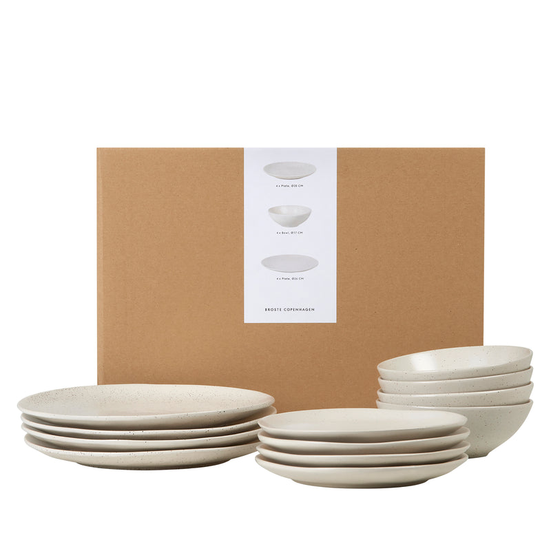 Broste Copenhagen - Nordic Vanilla Geschirrset | Lunch / 12-tlg.