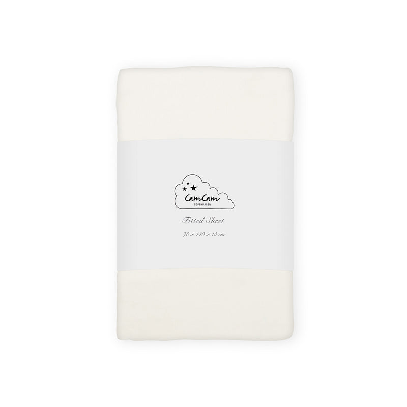 Cam Cam Copenhagen - Kinder-Spannbettlaken | 70 x 140 cm / off-white