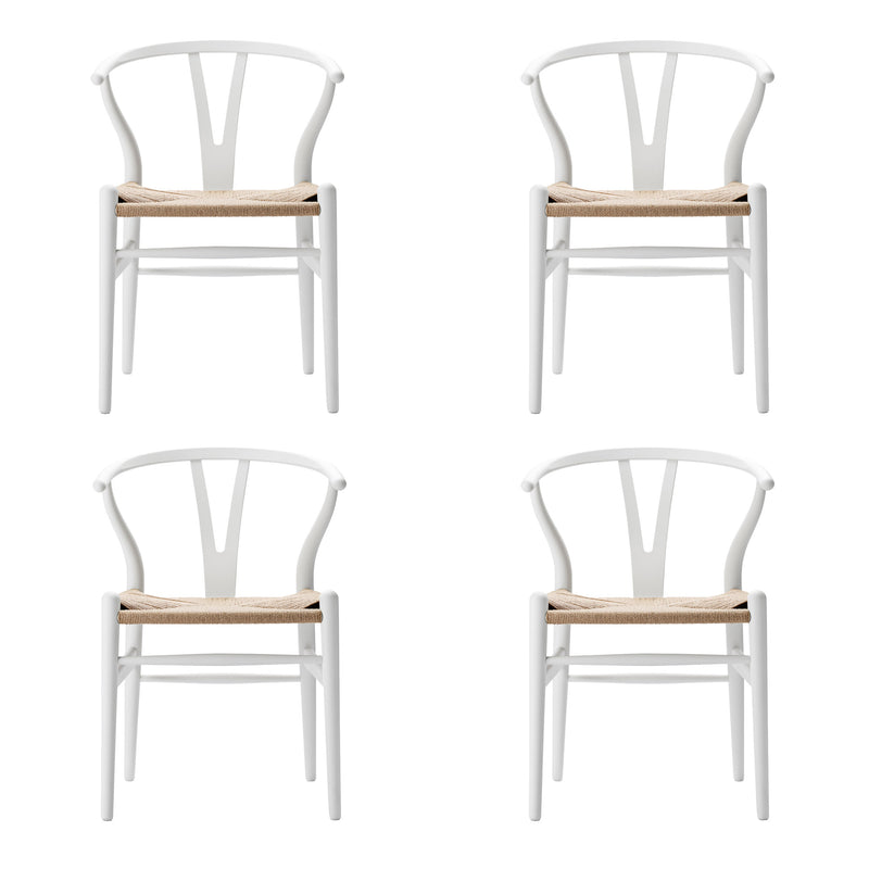 Carl Hansen - CH24 Wishbone Chair Set | 4er-Set / Buche soft white