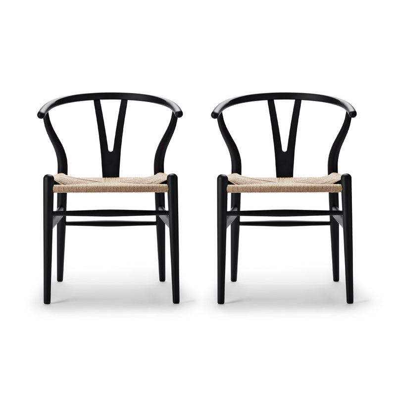 Carl Hansen - CH24 Wishbone Chair Set | 2er-Set / Buche soft black