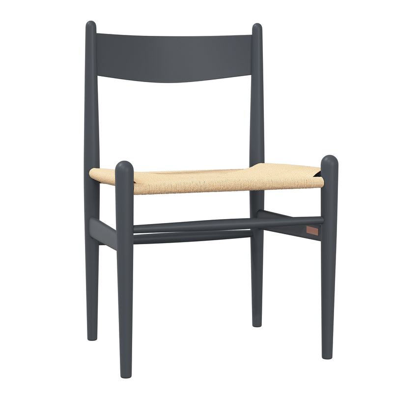 Carl Hansen - CH36 Stuhl | Buche soft anthrazit lackiert