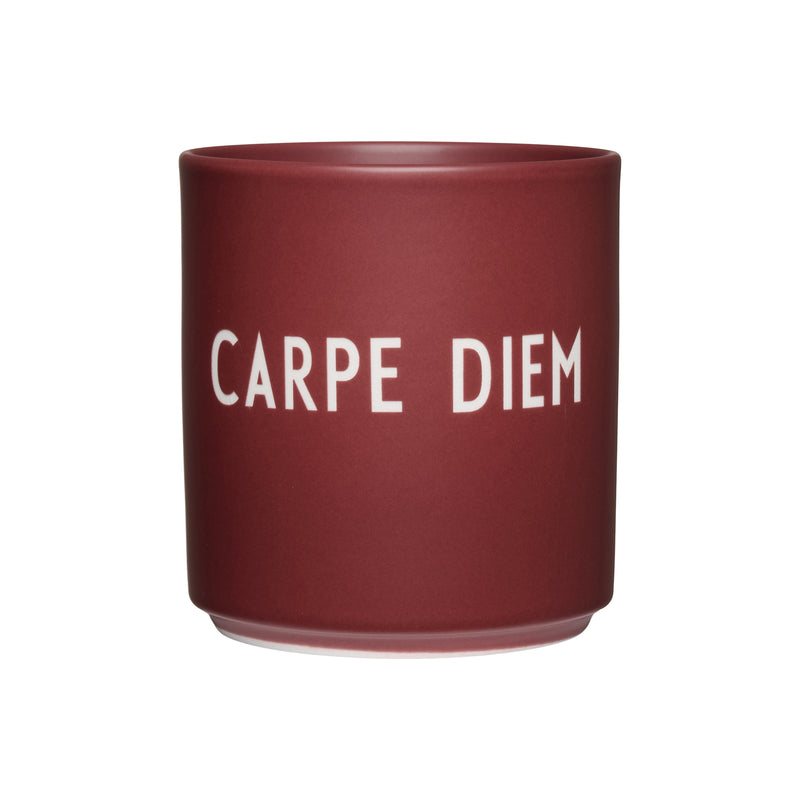Design Letters - AJ Favourite Porzellan Becher | Carpe Diem / burgundy