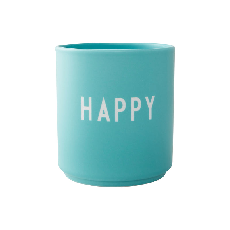 Design Letters - AJ Favourite Porzellan Becher | Happy / aqua