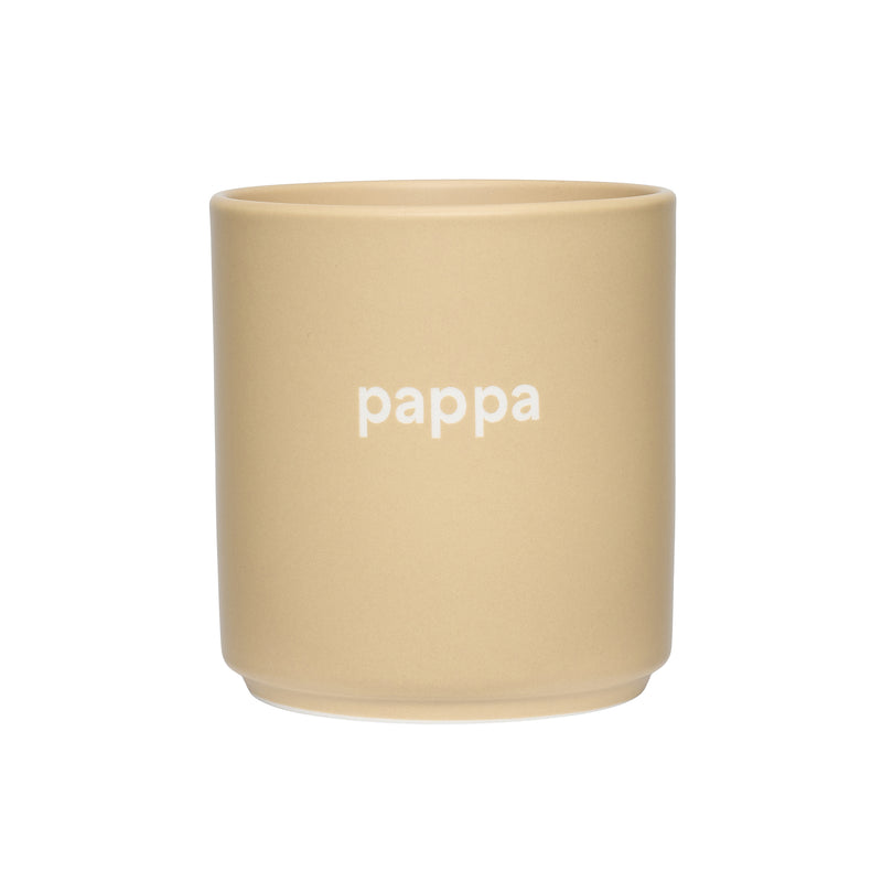 Design Letters - AJ Favourite Porzellan Becher | pappa / beige