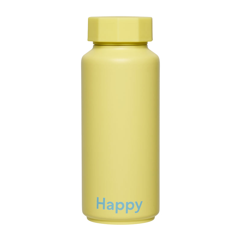 Design Letters - AJ Thermosflasche Hot & Cold | gelb (Happy)