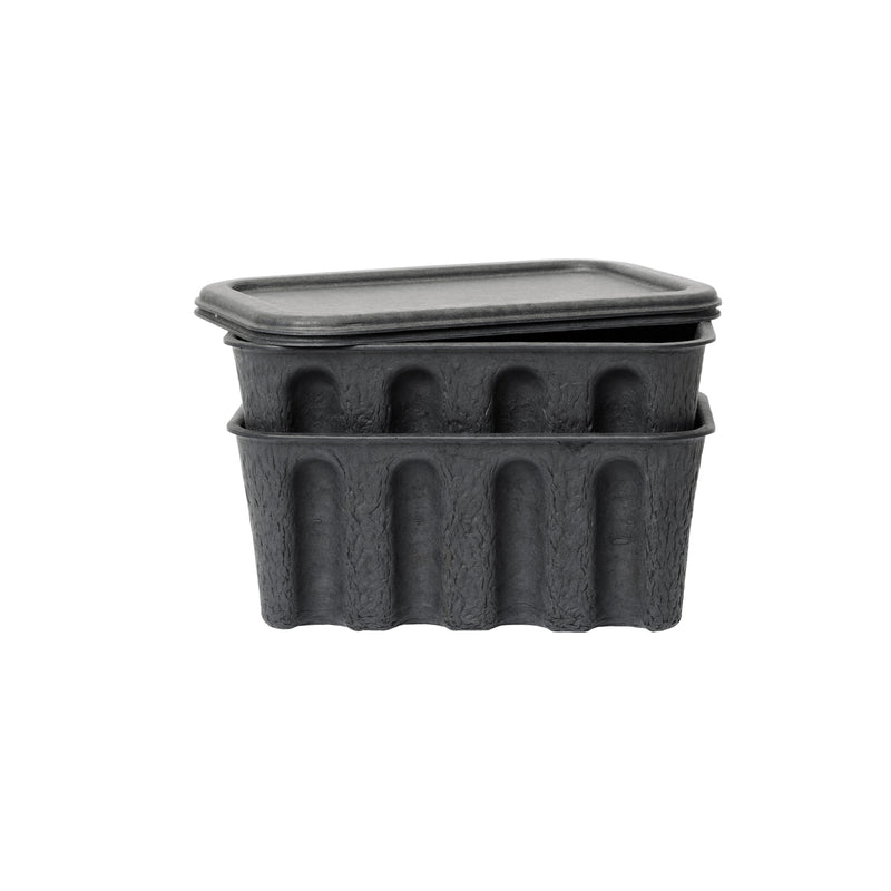 Ferm Living - Paper Pulp Aufbewahrungsbox | klein / schwarz