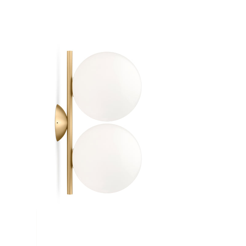 Flos - IC DOUBLE Wand- und Deckenleuchte | Messing
