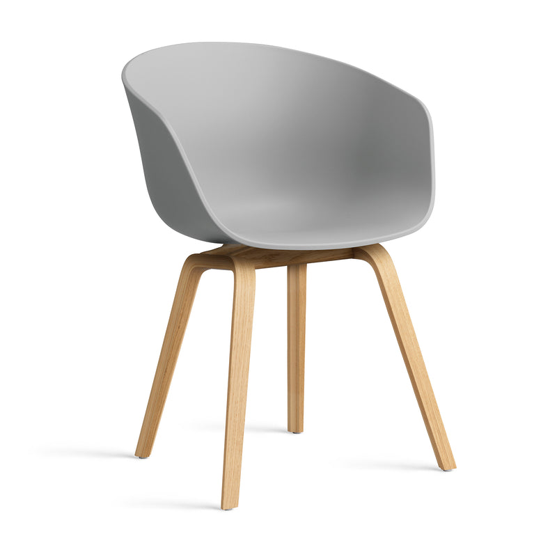 HAY - About A Chair AAC 22 | concrete grey 2.0 / Eiche lackiert