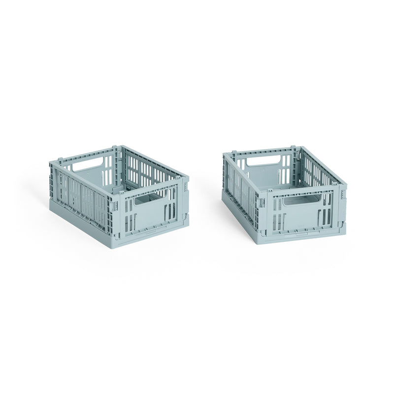 HAY - Colour Crate Korb Mini recycled | dusty blue