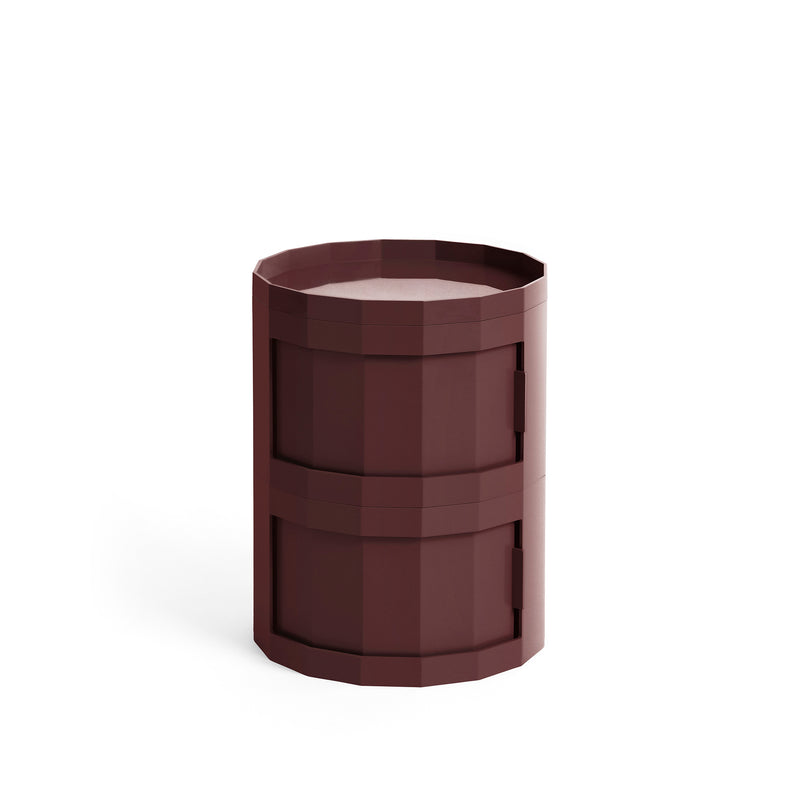 HAY - Facet Cabinet mit Füßen und Rollen | 20 cm / burgundy