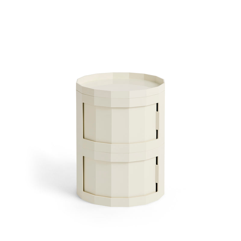 HAY - Facet Cabinet mit Füßen und Rollen | 20 cm / eggshell