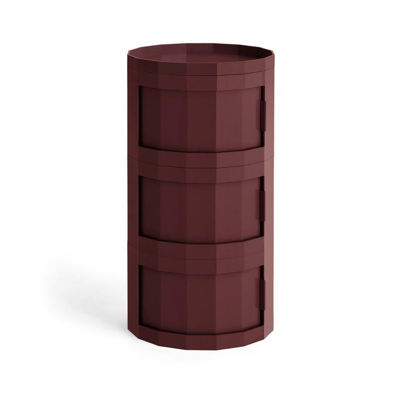 HAY - Facet Cabinet mit Füßen und Rollen | 30 cm / burgundy