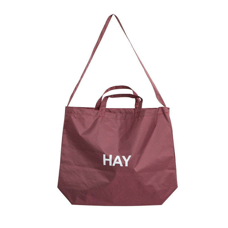 HAY - Grid Crossover Bag | burgundy