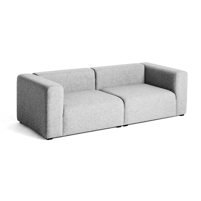 HAY - Mags Sofa 2,5-Sitzer | Kvadrat Hallingdal 65 hellgrau (130) / Armlehne beidseitig / Kombination 1