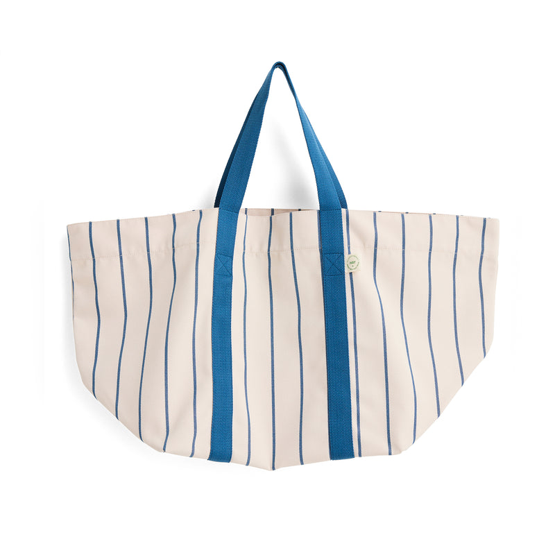 HAY - Outdoor Market Picknick Tasche | blue with beige stripe