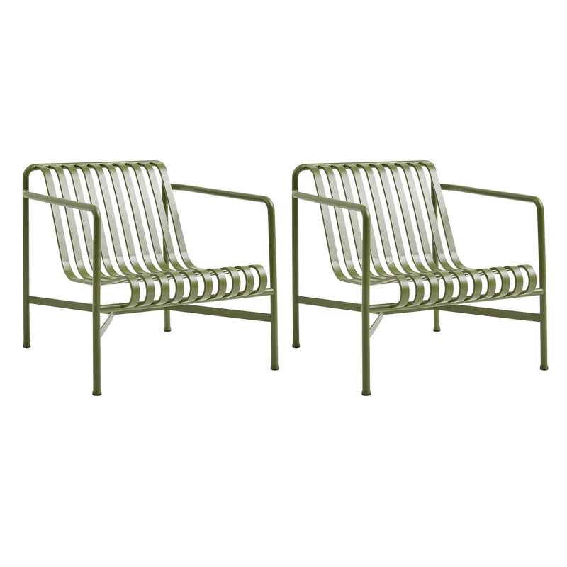 HAY - Palissade Lounge Chair Low Set | olive