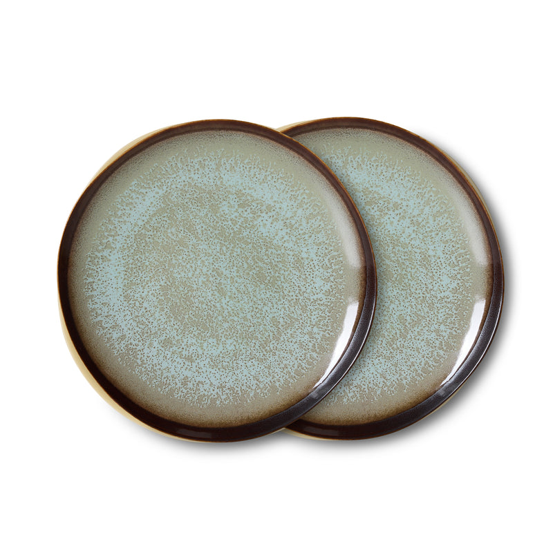 HKliving - 70's Teller Ø 22 cm (2er-Set) | contrast
