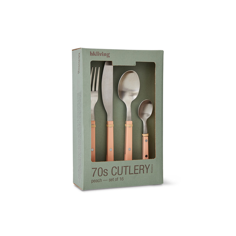HKliving - 70's Besteck-Set | peach