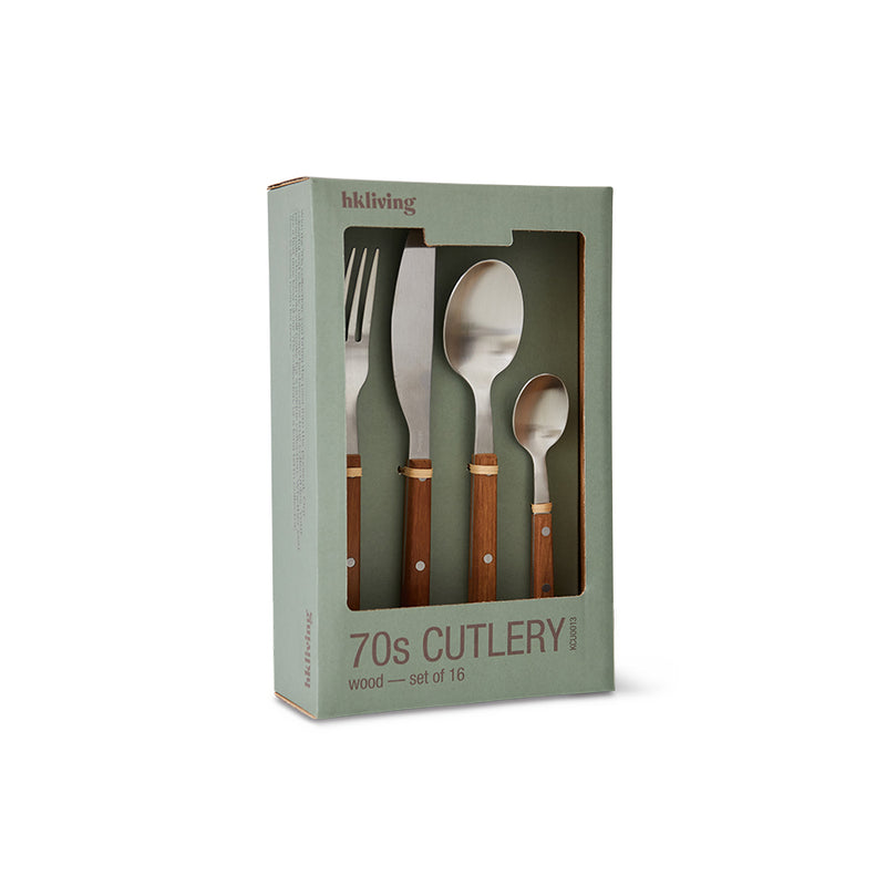 HKliving - 70's Besteck-Set | Ahorn natur