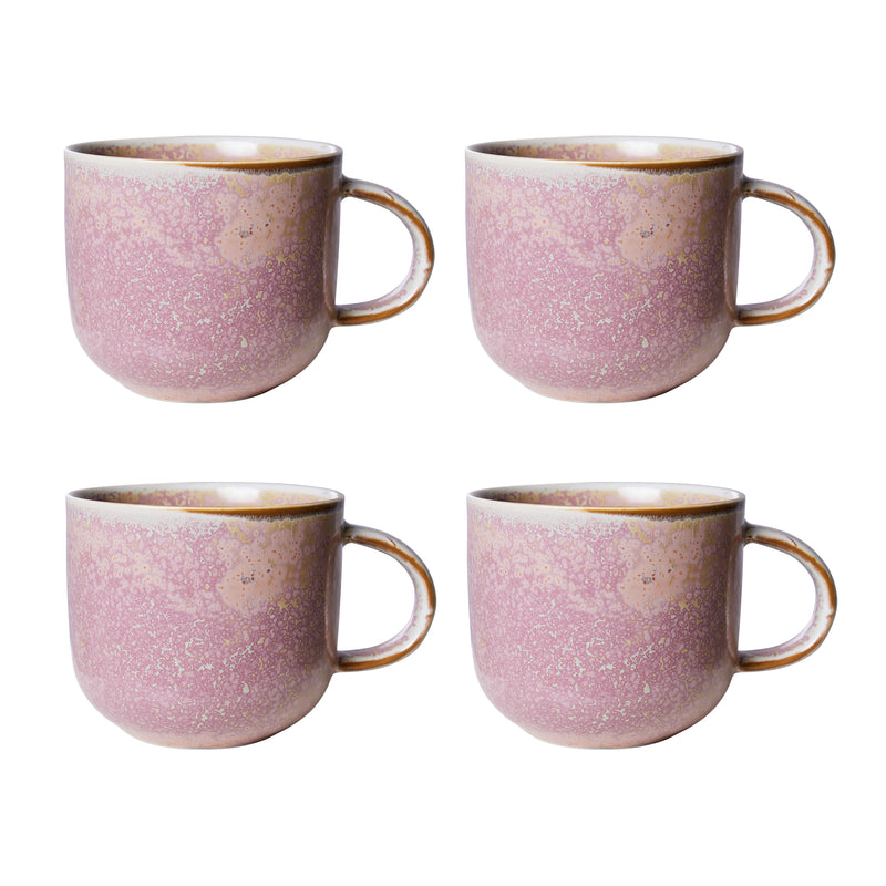 HKliving - Chef Ceramics Becher (4er-Set) | rustic pink