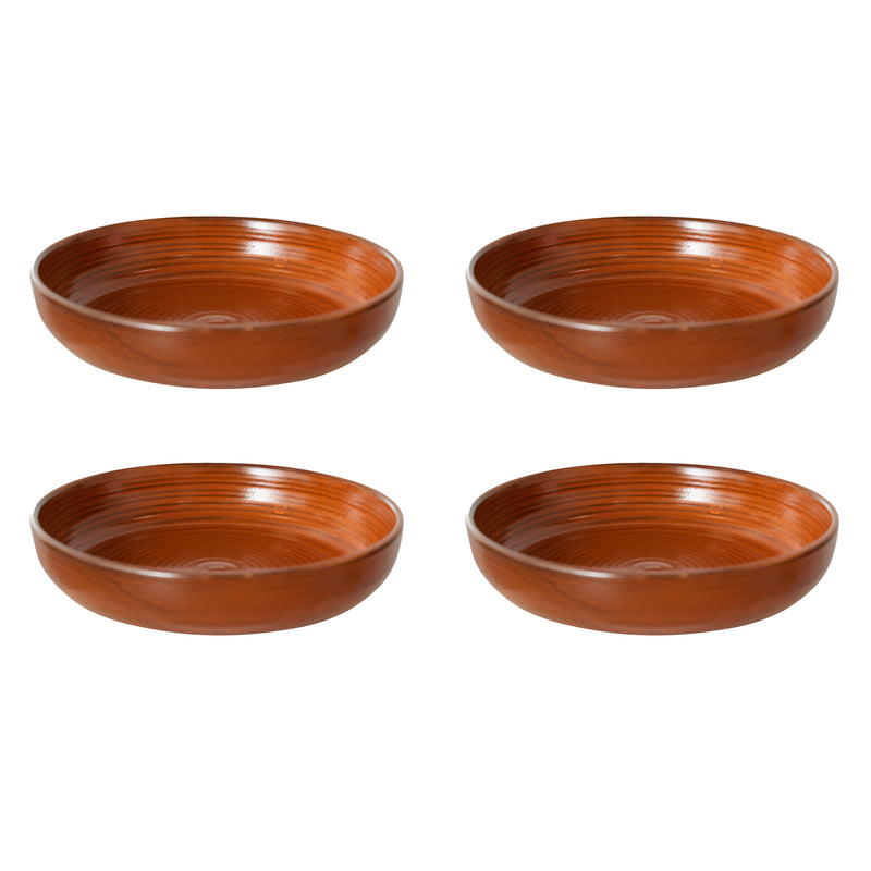 HKliving - Chef Ceramics Tiefer Teller (4er-Set) | Ø 19,3 cm / burned orange
