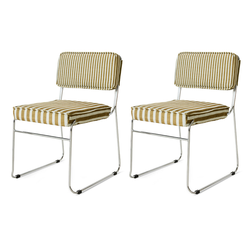 HKliving - Endless Esszimmerstuhl | stripe / sunflower