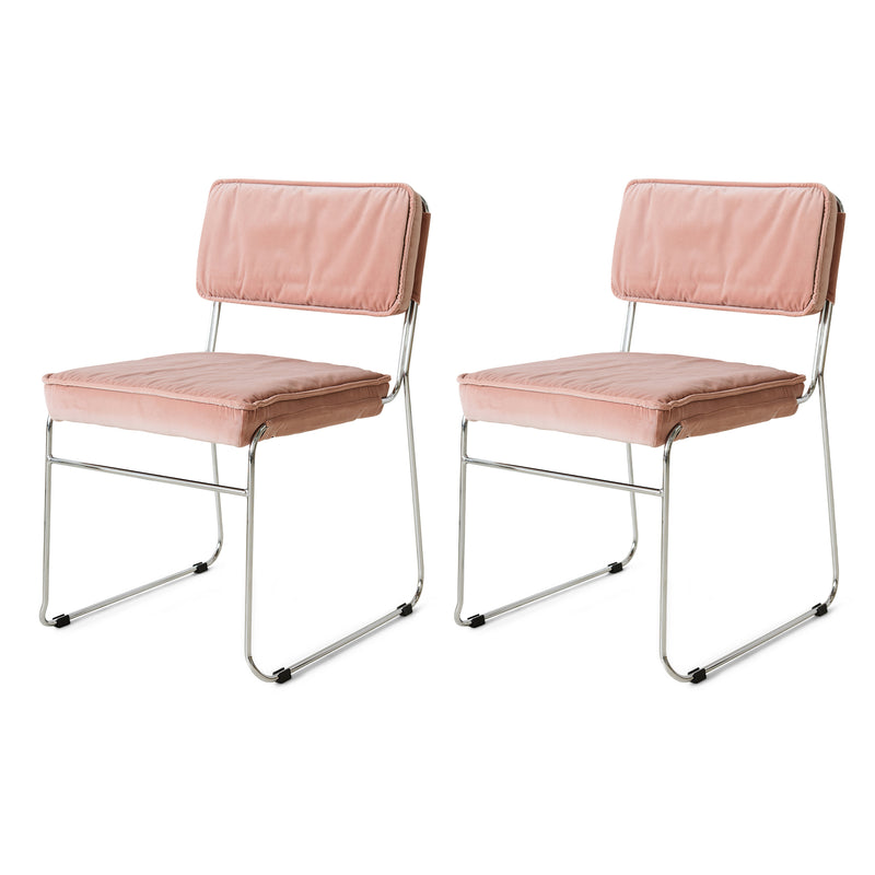 HKliving - Endless Esszimmerstuhl | velvet / lychee pink
