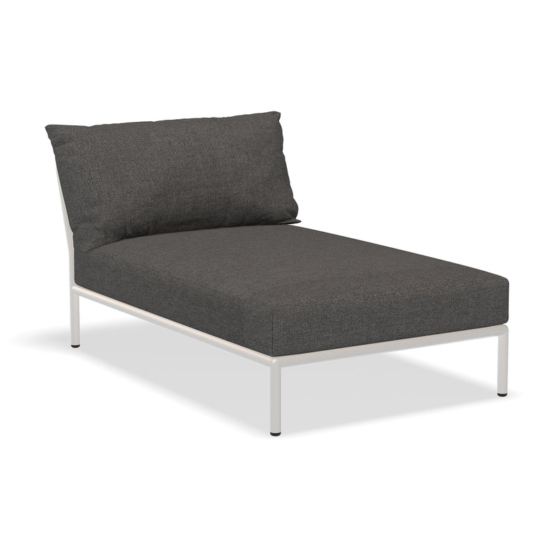 HOUE - Level 2 Chaise Longue | dark grey basic / muted white