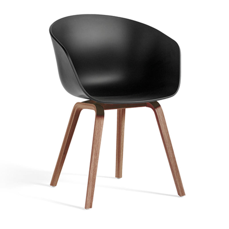 HAY - About A Chair AAC 22 | schwarz 2.0 / Walnuss lackiert