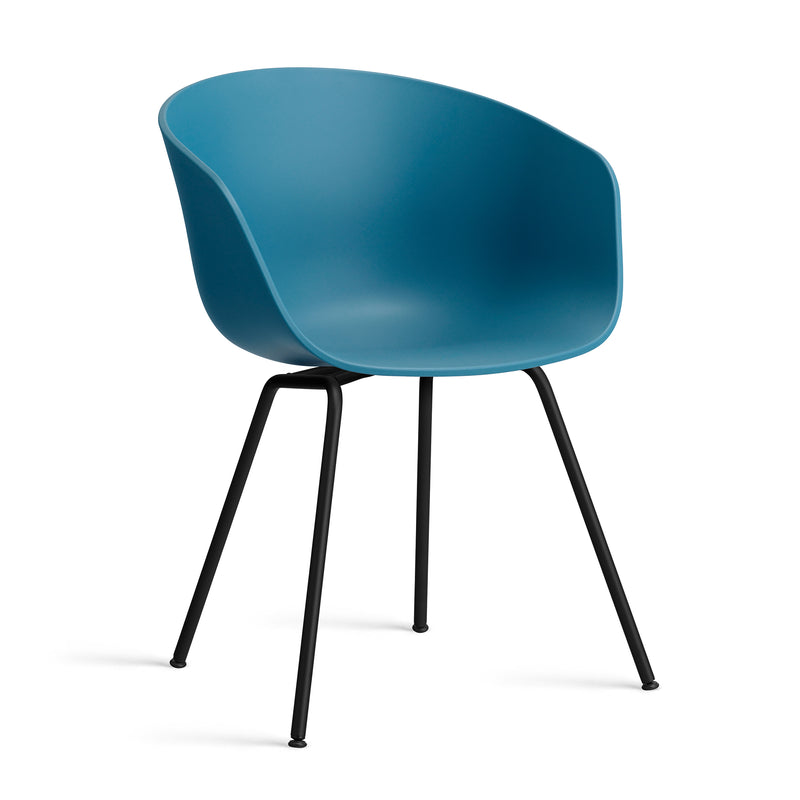 HAY - About A Chair AAC 26 | azure blue 2.0 / pulverbeschichtet schwarz