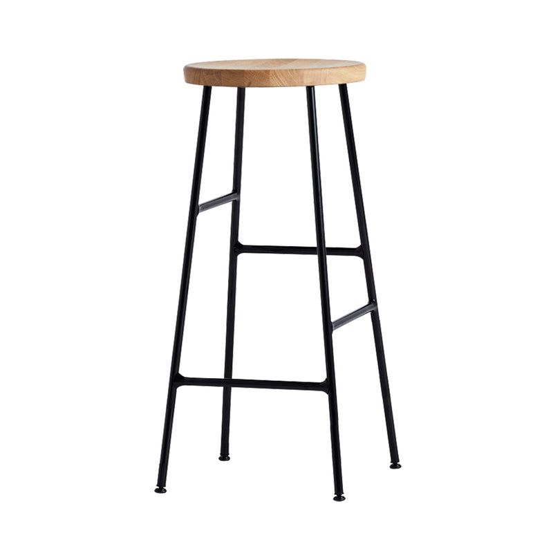 HAY - Cornet Barhocker | H 75 cm / Eiche geölt / pulverbeschichtet soft black
