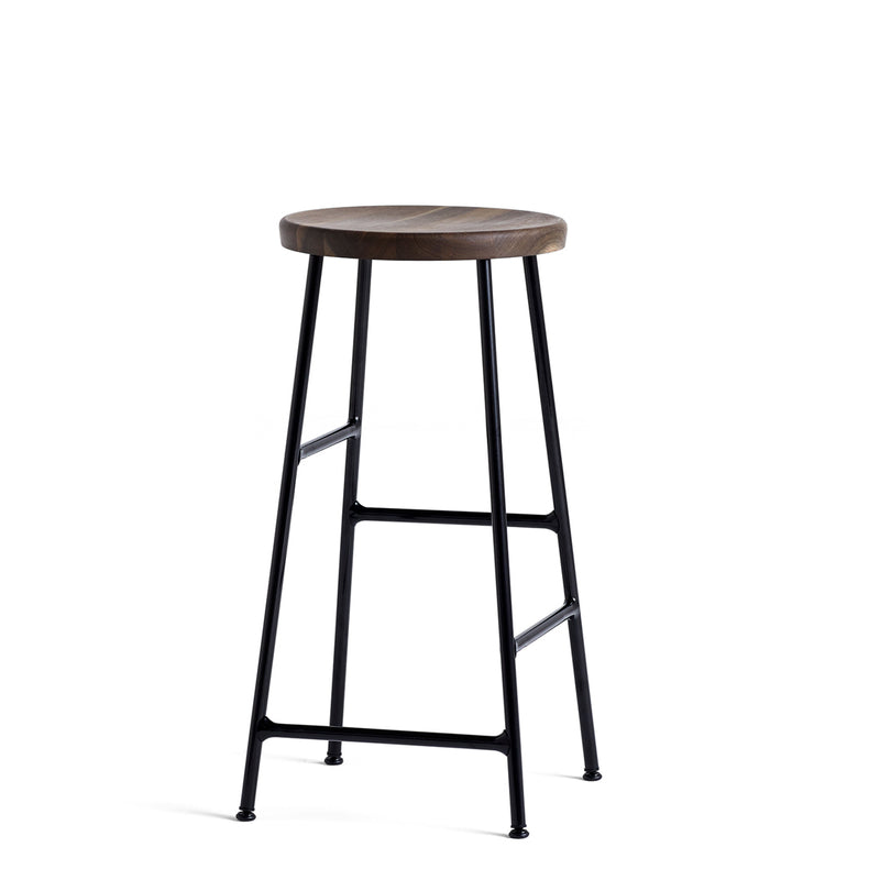HAY - Cornet Barhocker | H 65 cm / Räuchereiche / pulverbeschichtet soft black