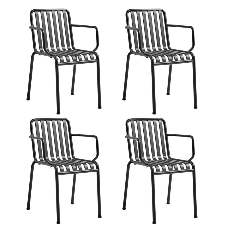 HAY - Palissade Armlehnenstuhl Set | anthrazit