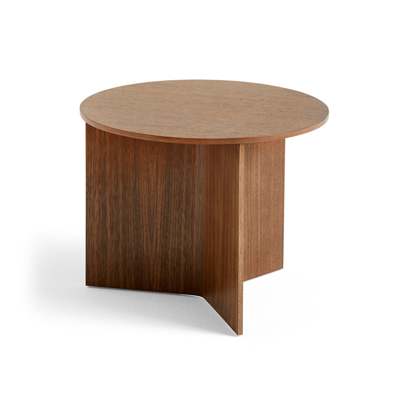 HAY - Slit Table Round | Ø 45 x H 35,5 cm / Walnuss natur