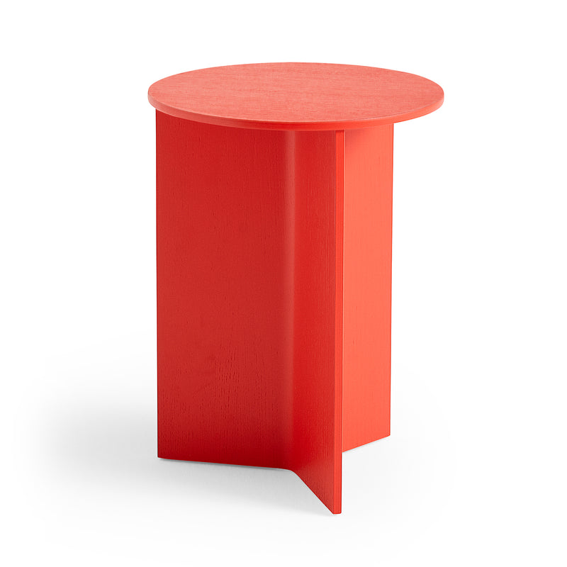 HAY - Slit Table Round | Ø 35 x H 47 cm / candy red