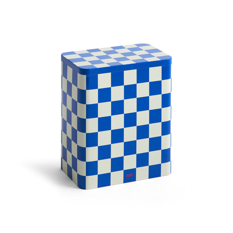 HAY - Tin Container | L / blue/off-white