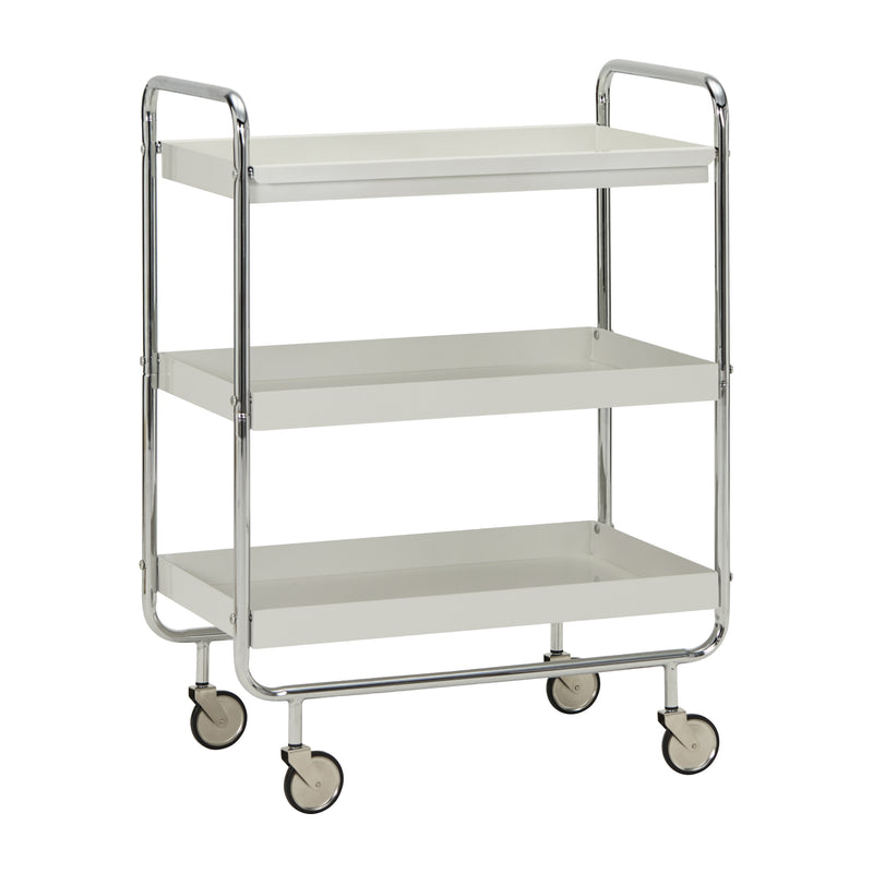 House Doctor - Servierwagen Roll | B 62 cm / off-white/crome