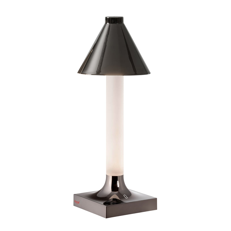 Kartell - Goodnight LED Akkuleuchte mit Diffusor | titan poliert