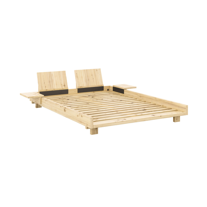 Karup Design - Social Bett | inkl. Rückenlehne und 2 Nachttischen / 140 x 200 cm / 101ClearLacquered