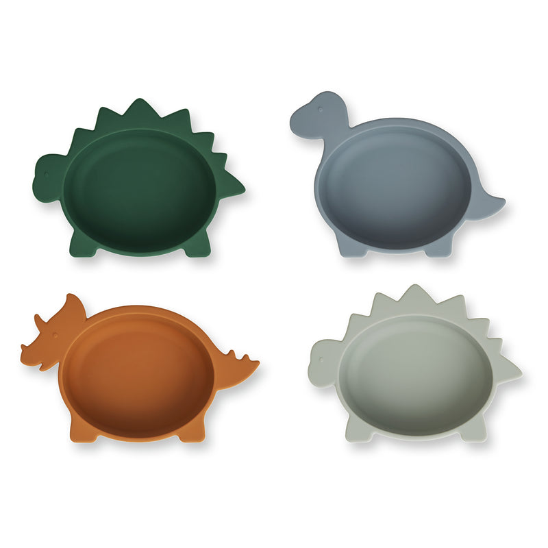 LIEWOOD - Iggy Silikon Schalen | dino blue multi mix