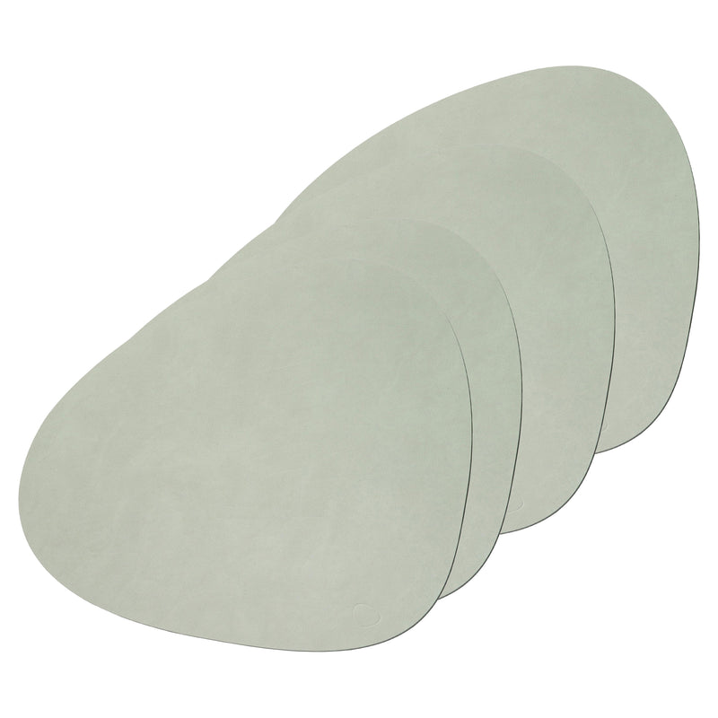 Lind DNA - Tischset Curve L 4er-Set | Nupo olivgrün