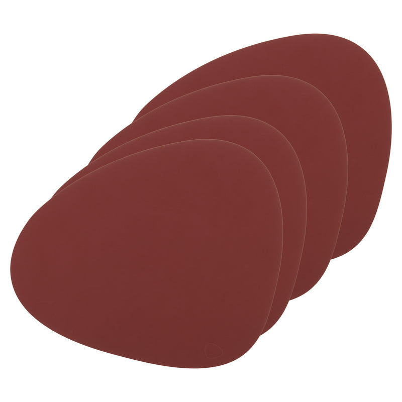 Lind DNA - Tischset Curve L 4er-Set | Nupo rot