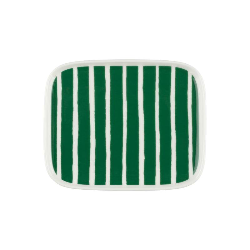 Marimekko - Oiva Piccolo Teller | 15 x 12 cm / weiß/grün