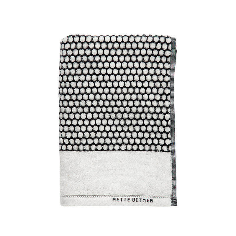Mette Ditmer - Grid Handtuch | schwarz/off-white