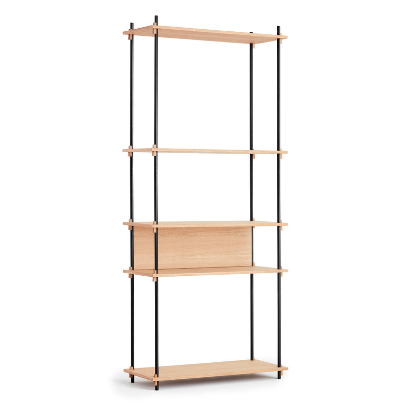 Moebe - Shelving System | Eiche geölt / Tall Single / schwarz