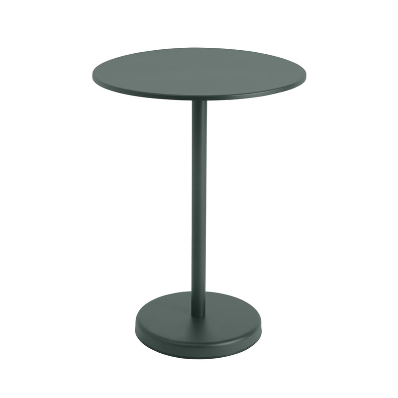Muuto - Linear Steel Bistrotisch | Ø 70 x H 95 cm / dunkelgrün