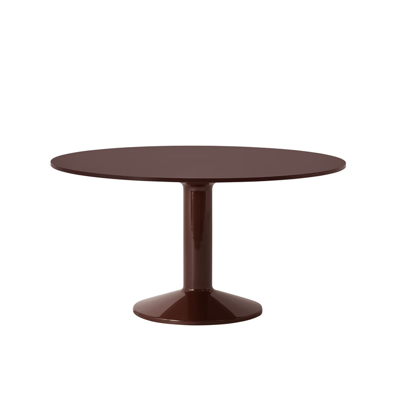 Muuto - Midst Esstisch | Ø 140 cm / Linoleum dunkelrot/rot